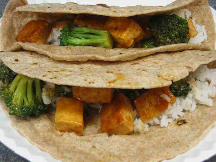 BBQ Tofu Broccoli Wraps