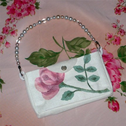 Roses and pearls handbag