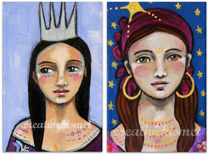 Warrior Princess & Star Gypsy Girl, art by Regina Lord